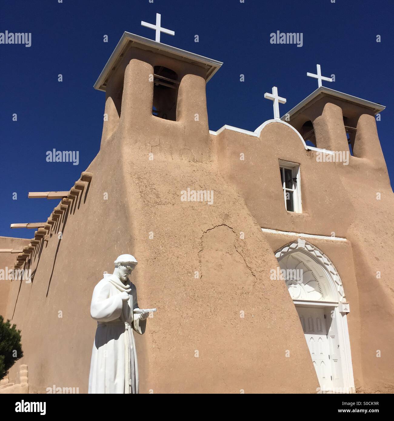 San Francisco de Asis Mission Church at Rancho de Taos in New Mexico Stock Photo