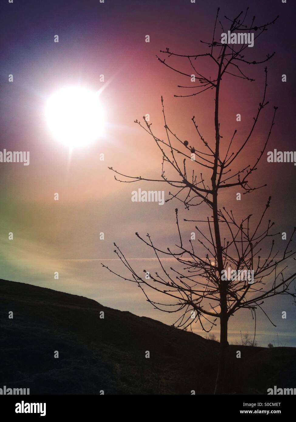 Sun shining through clouds - Smartphone Captured Stock Image Sun shining through clouds - Smartphone Captured Stock Image