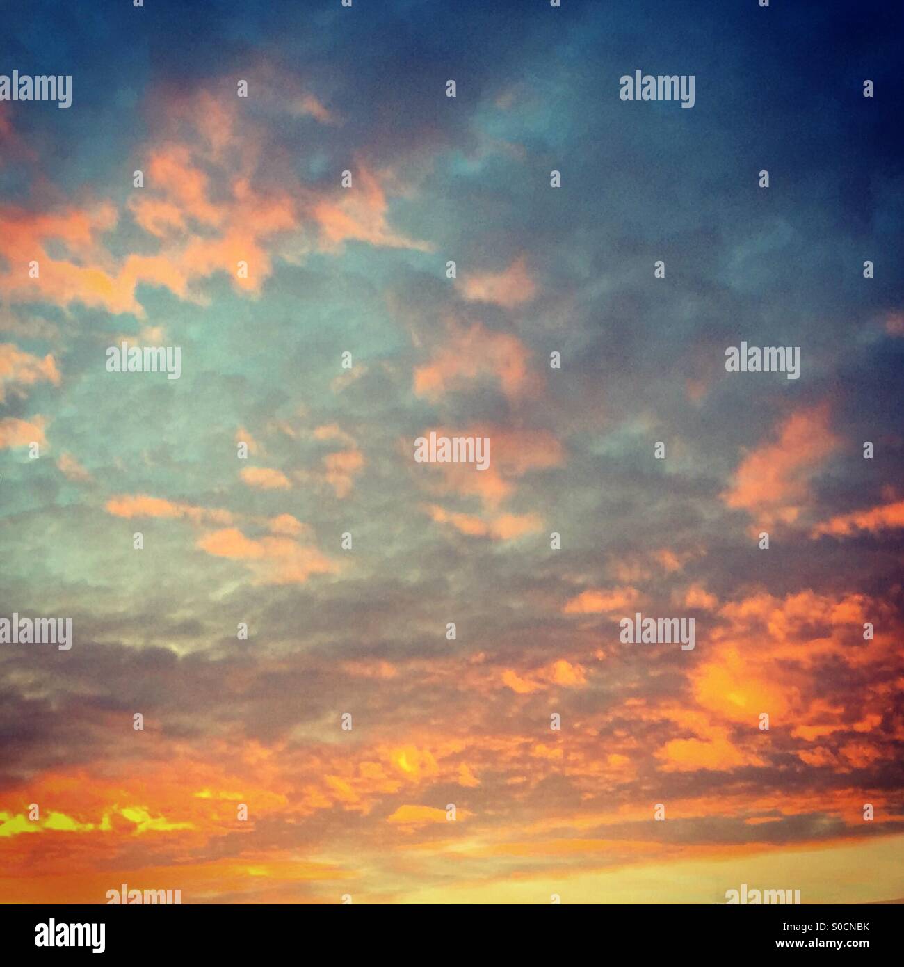Beautiful sky at sunset Stock Photo