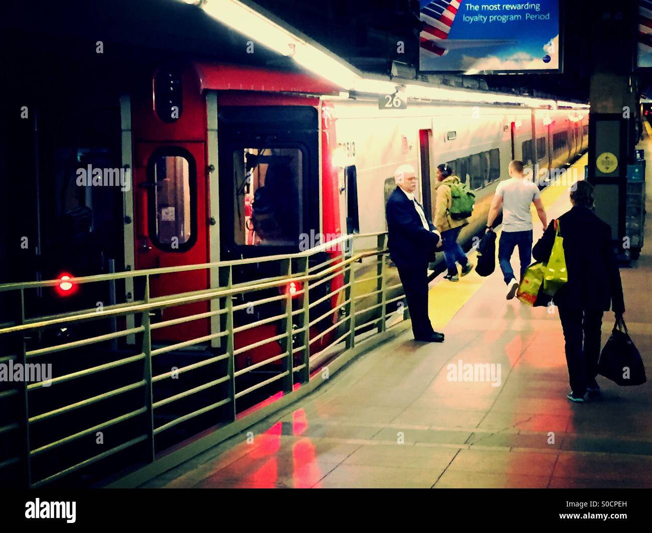 Train platform, Grand Central Terminal, NYC - Smartphone Captured Stock Image