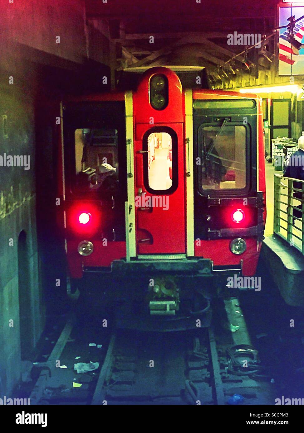 Train in Grand Central Terminal, NYC - Smartphone Captured Stock Image