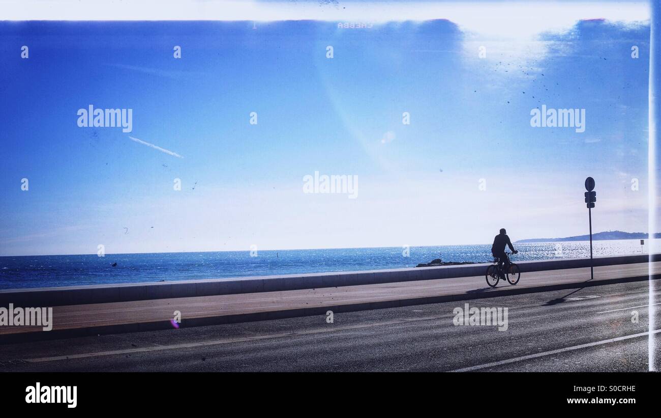 Seaside bike ride Stock Photo - Alamy