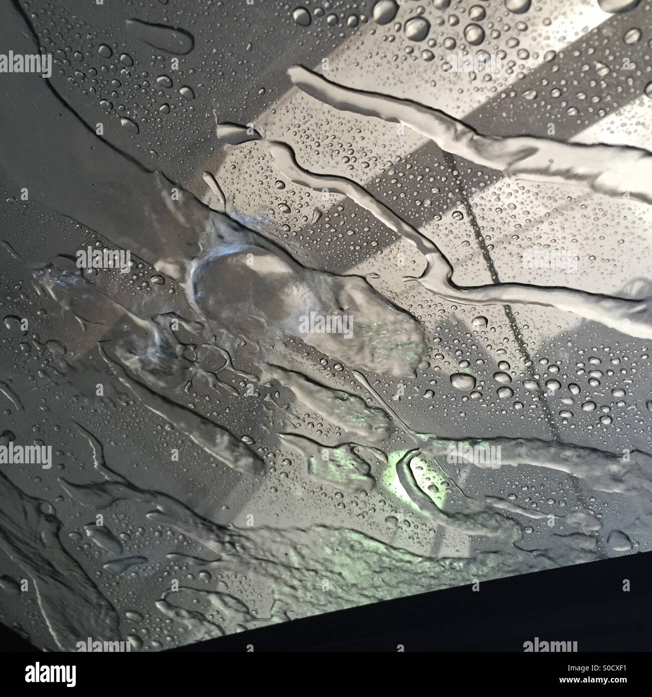 Water on sunroof from car wash Stock Photo Alamy