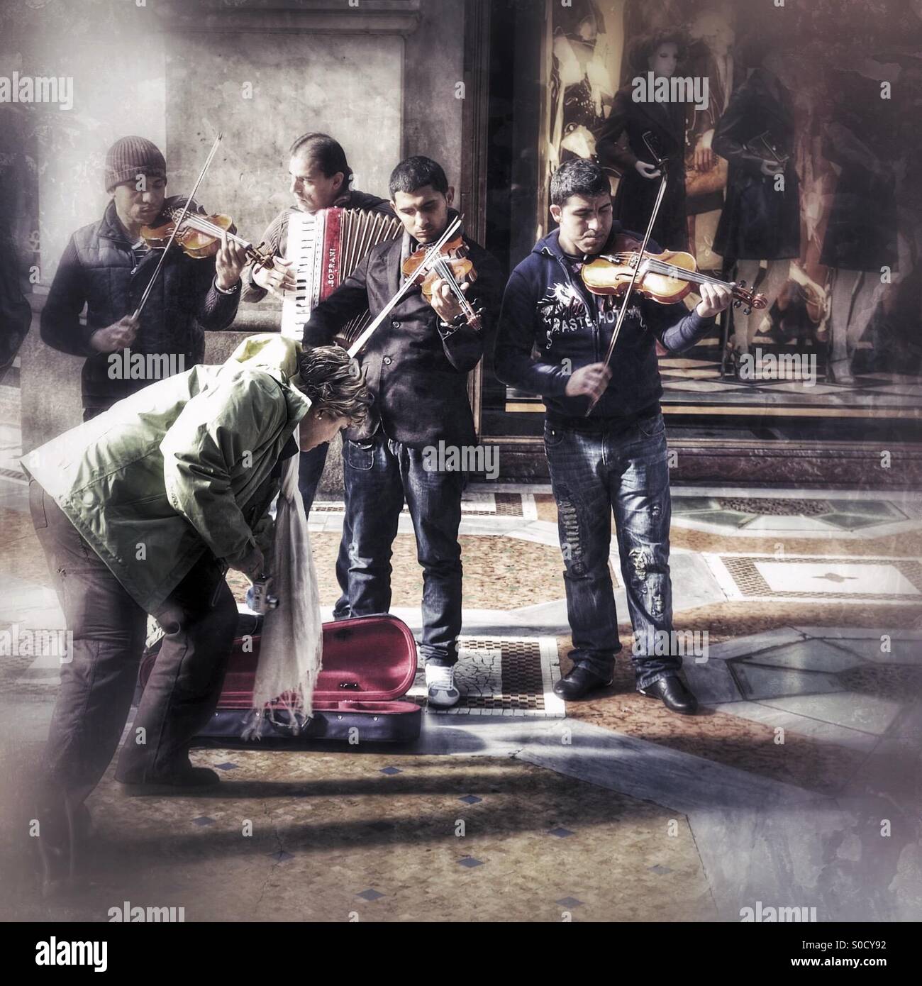 Street quartet - Smartphone Captured Stock Image