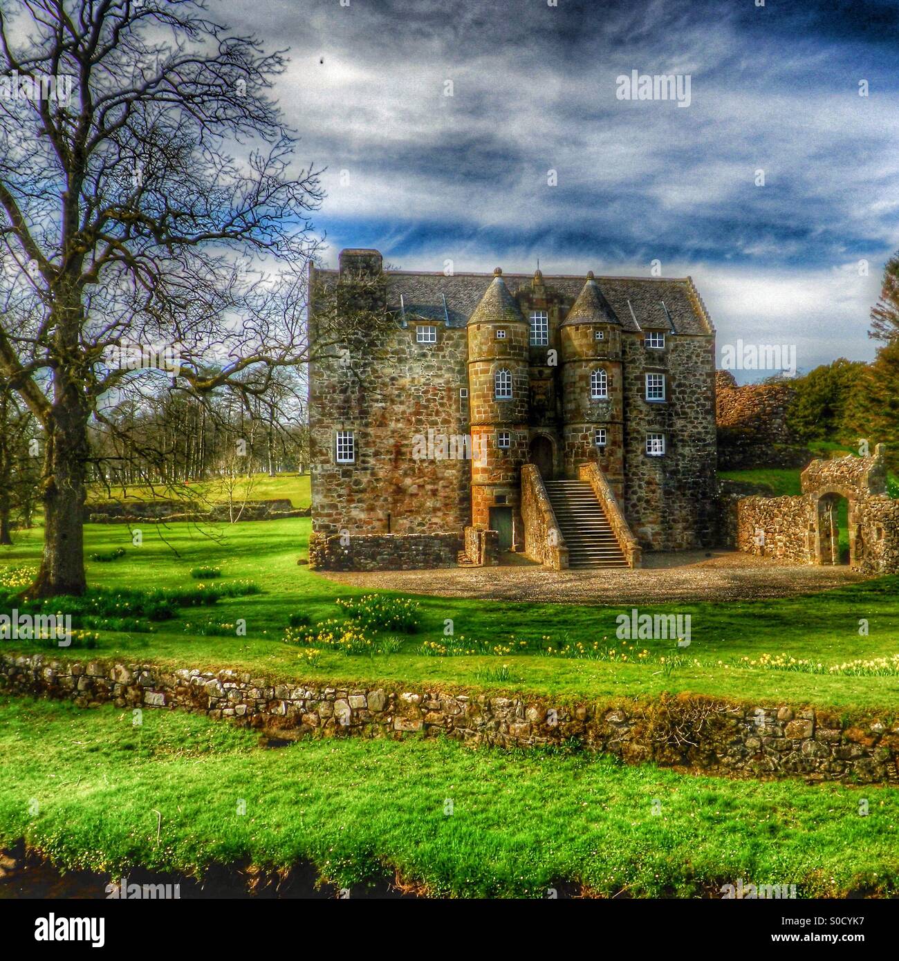 Rowallan Castle, near Kilmarnock, Scotland Stock Photo Alamy