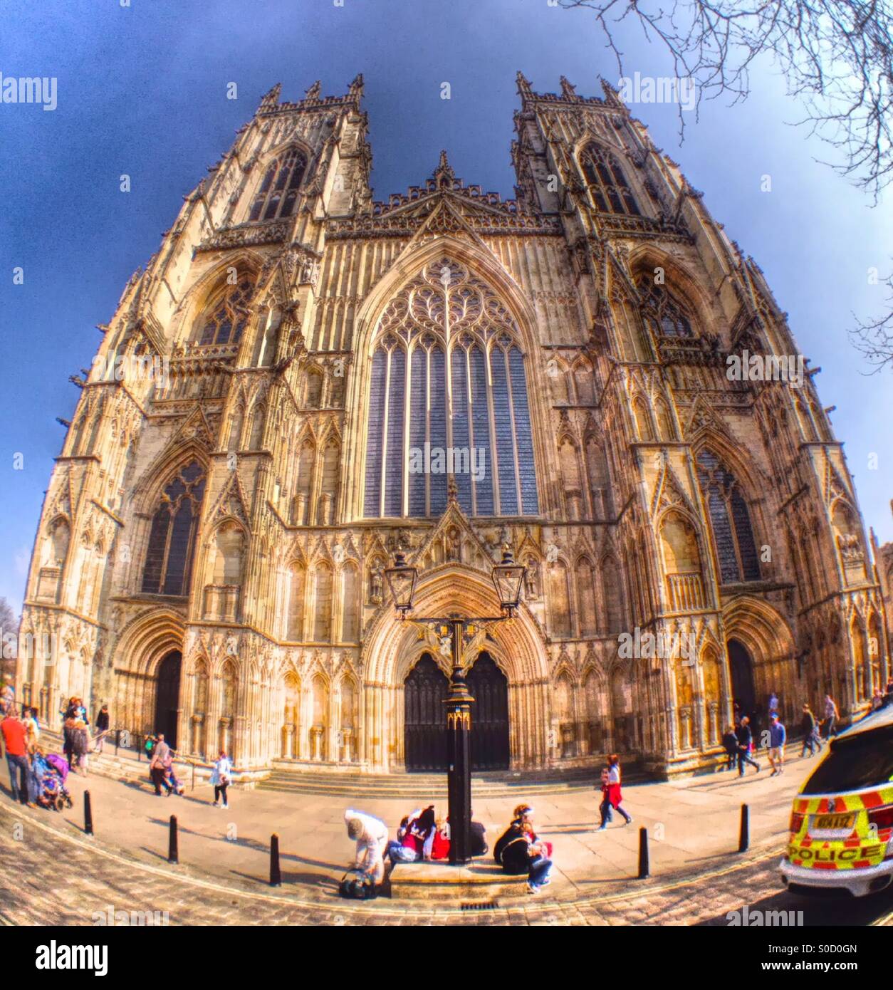 Fish eye view of York Minster - Smartphone Captured Stock Image