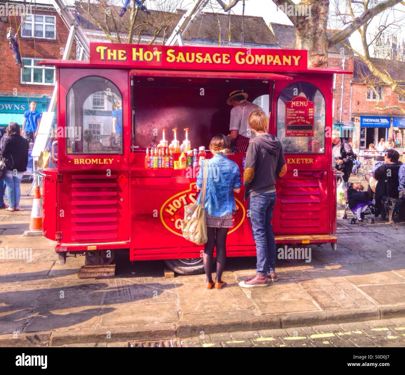 Hot dog van in York Stock Photo Alamy