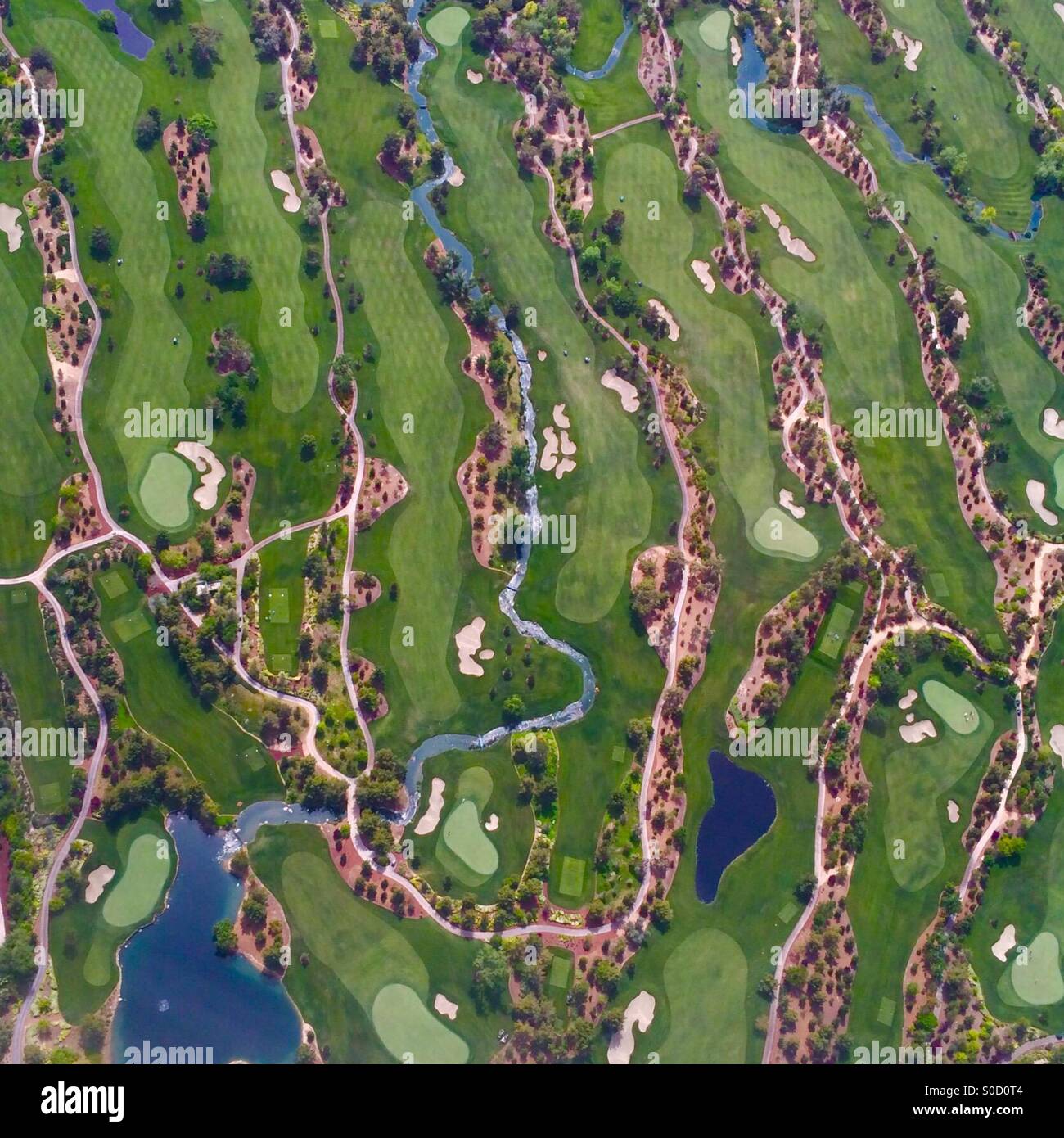 Wynn Las Vegas Golf Course, aerial, Las Vegas, Nevada Stock Photo