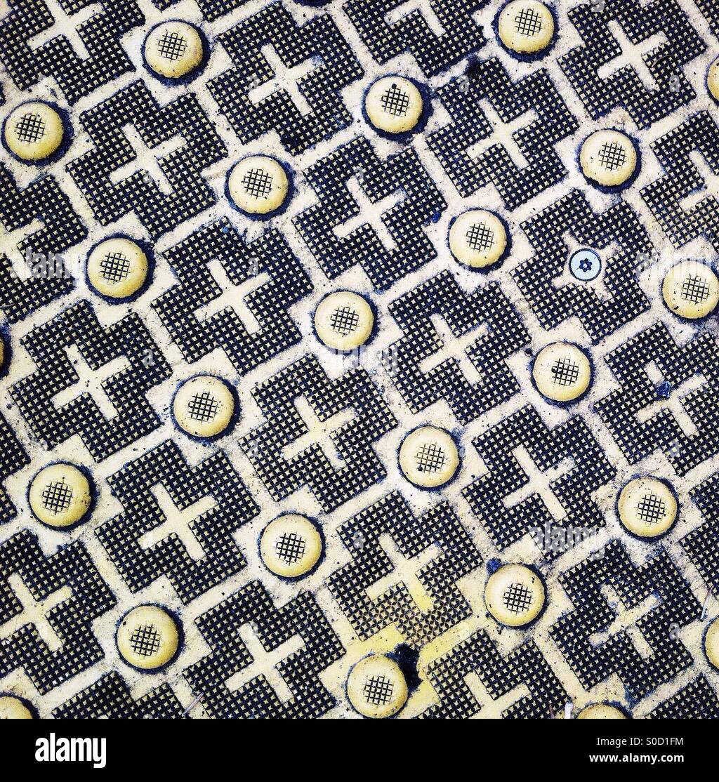 Sidewalk non-slip panel - Smartphone Captured Stock Image