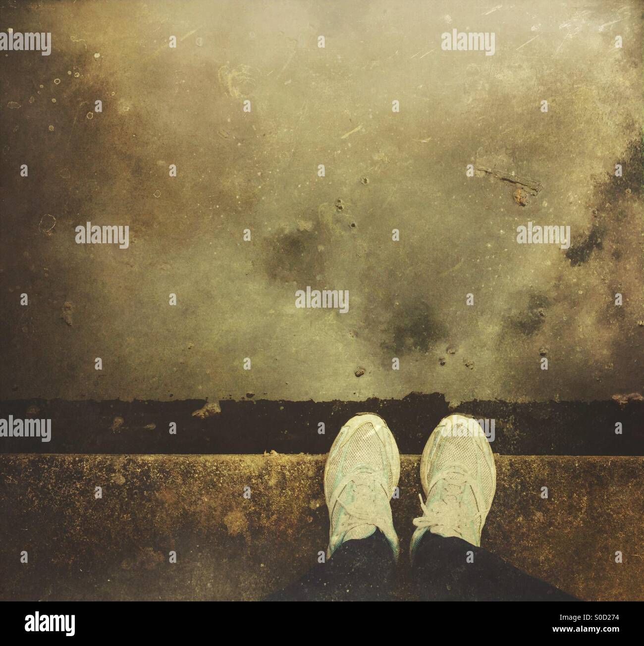 Looking down into a pond - Smartphone Captured Stock Image