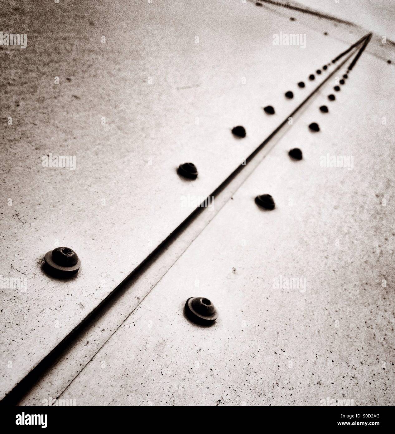 Detail of rivets in modern building - Smartphone Captured Stock Image