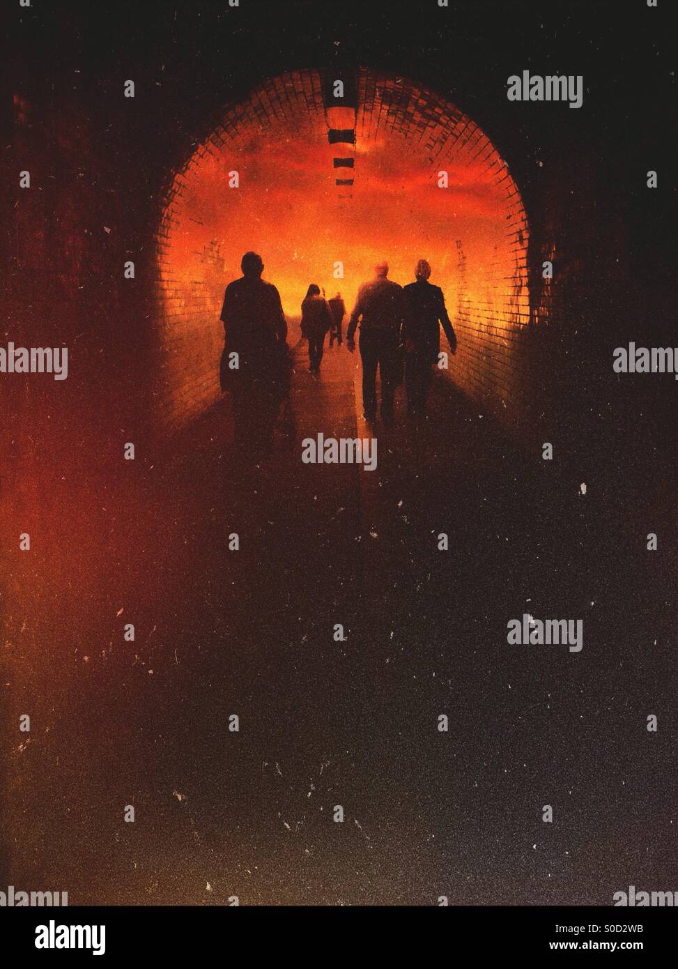 Light at the end of the tunnel - Smartphone Captured Stock Image