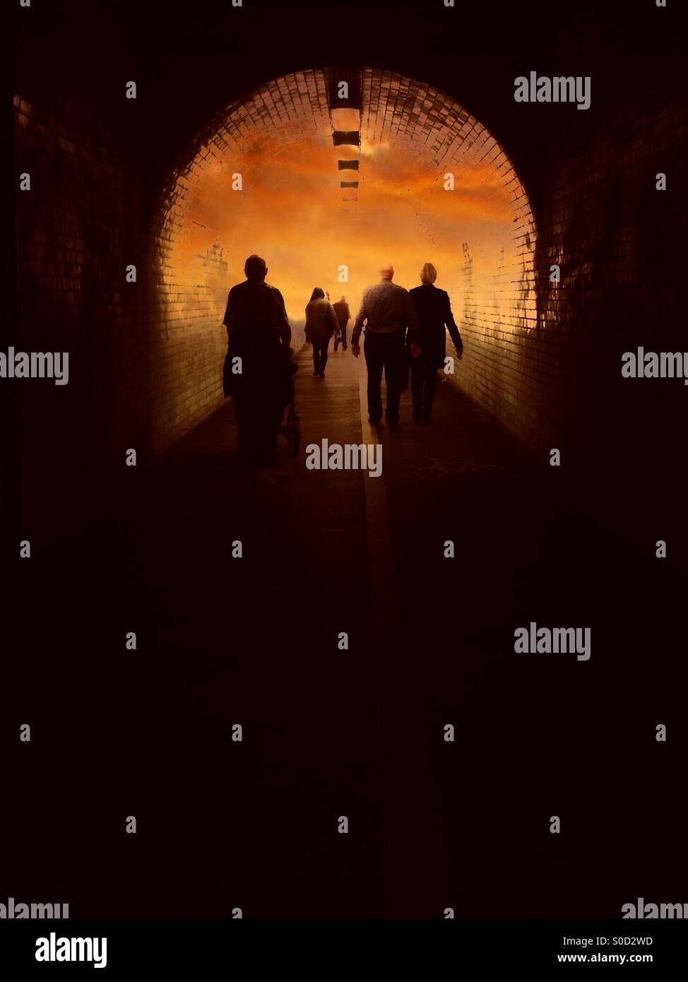 Light at the end of the tunnel - Smartphone Captured Stock Image