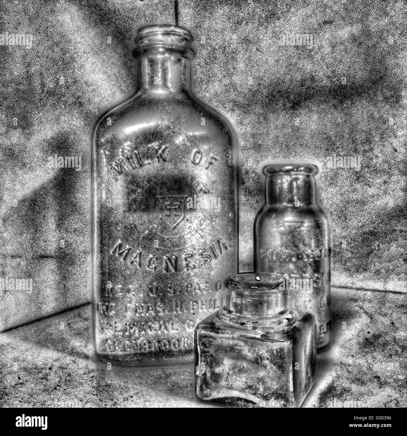 Pill Bottle Black And White