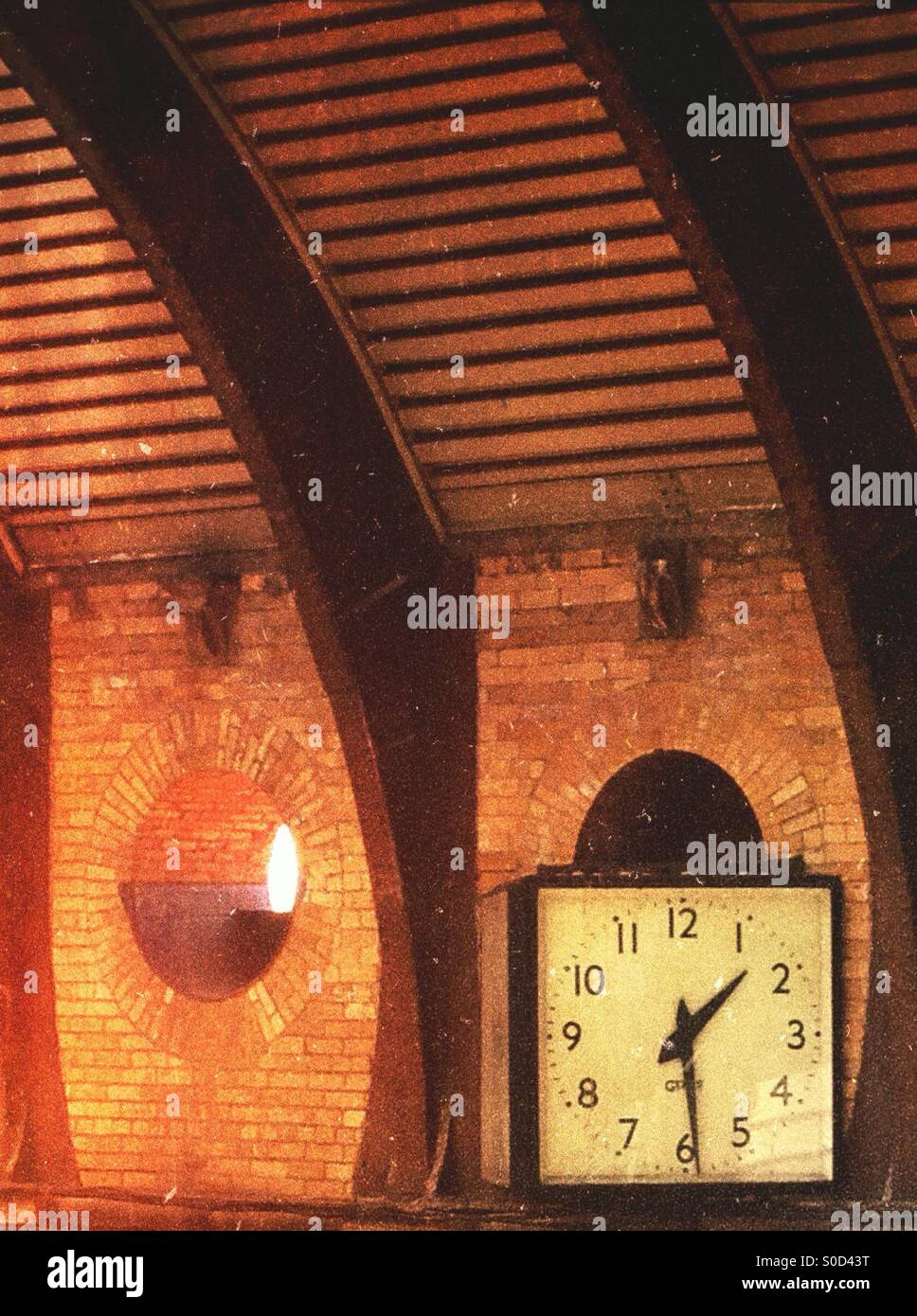 Train station clock Stock Photo