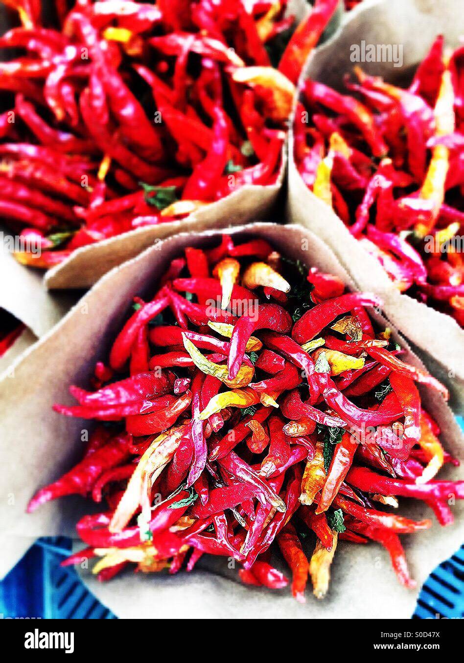 Dried peppers - Smartphone Captured Stock Image