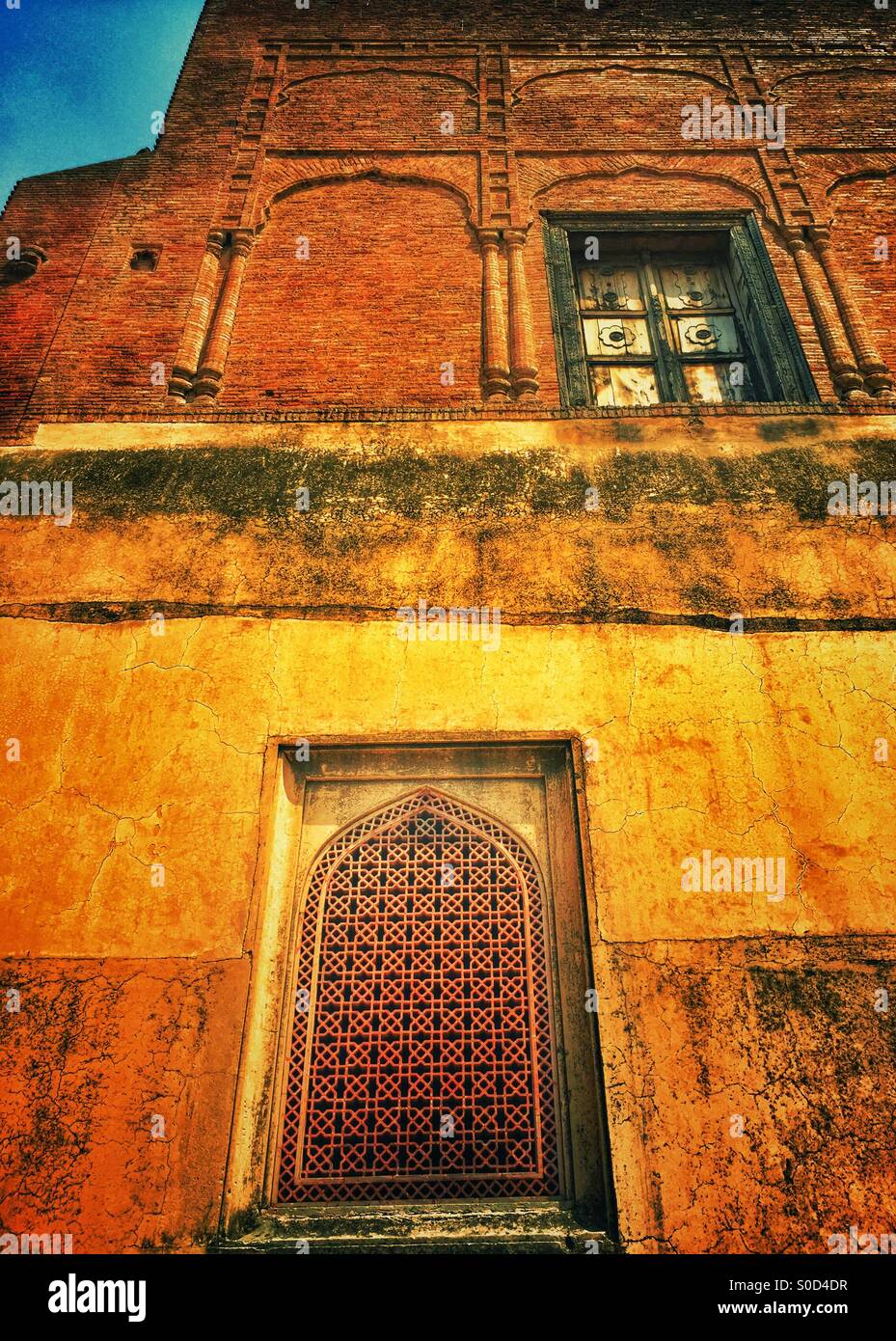 Windows in Lahore fort Pakistan - Smartphone Captured Stock Image