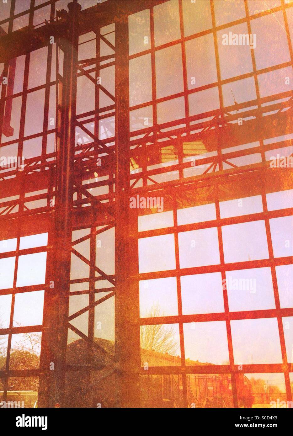 Large window structure - Smartphone Captured Stock Image