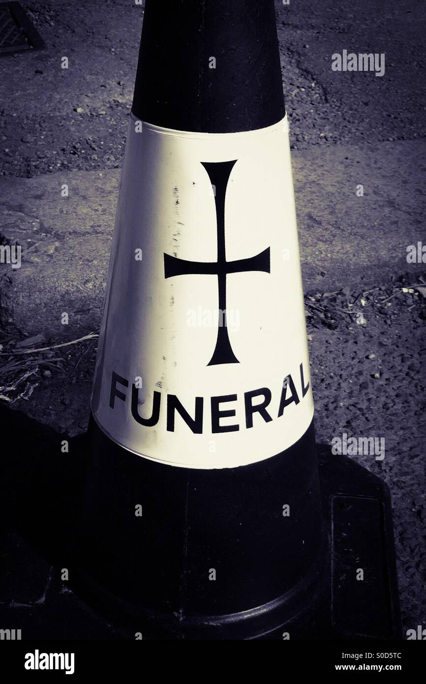 Funeral traffic cone Stock Photo Alamy