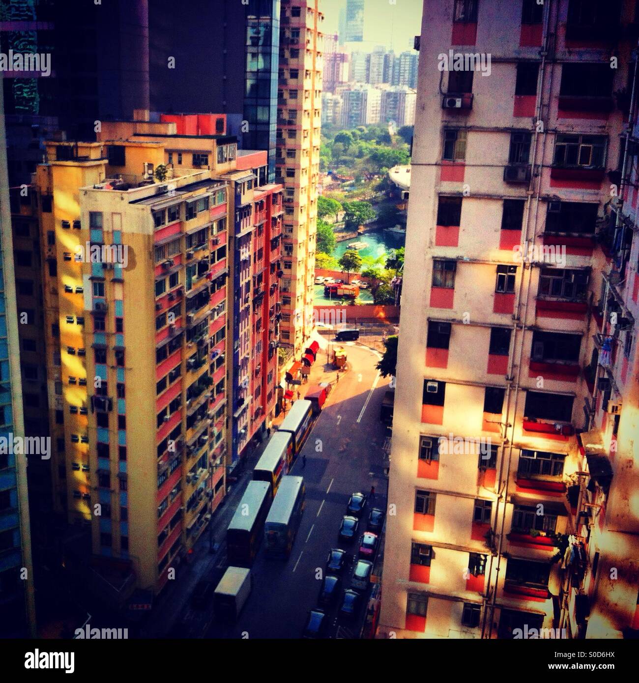 Street of Hong Kong - Smartphone Captured Stock Image