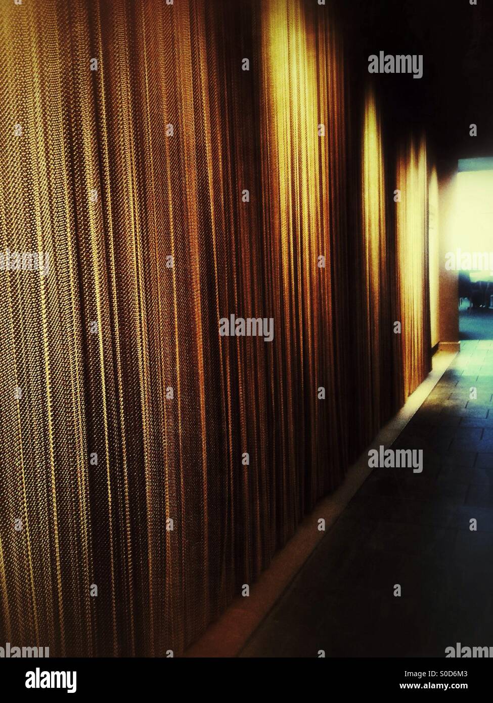 Metal curtain in the hall - Smartphone Captured Stock Image