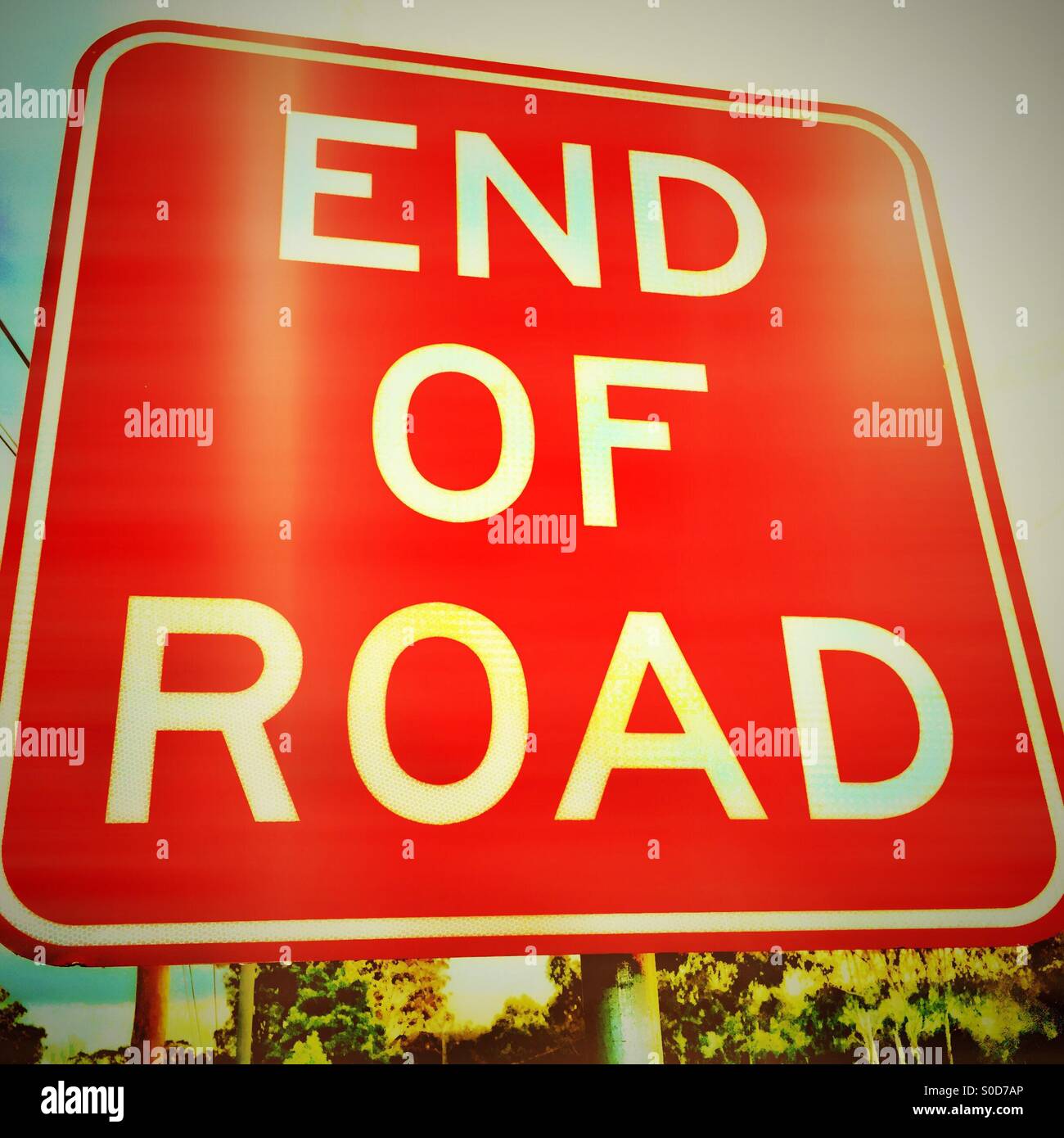 End of the Road sign Stock Photo