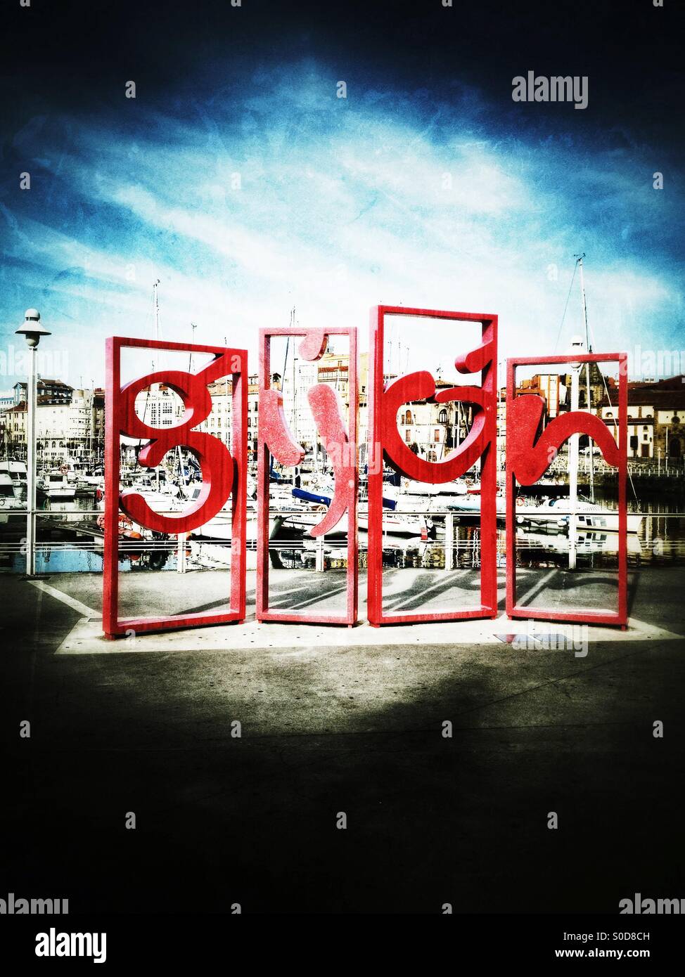 Letronas in Gijon, Asturias - Spain - Smartphone Captured Stock Image