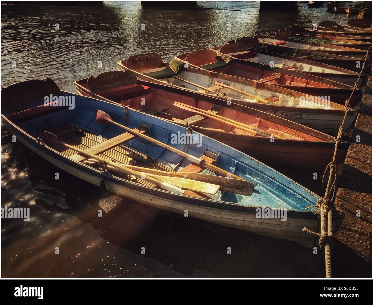 Rowing boats, Richmond-upon-Thames, UK - Smartphone Captured Stock Image
