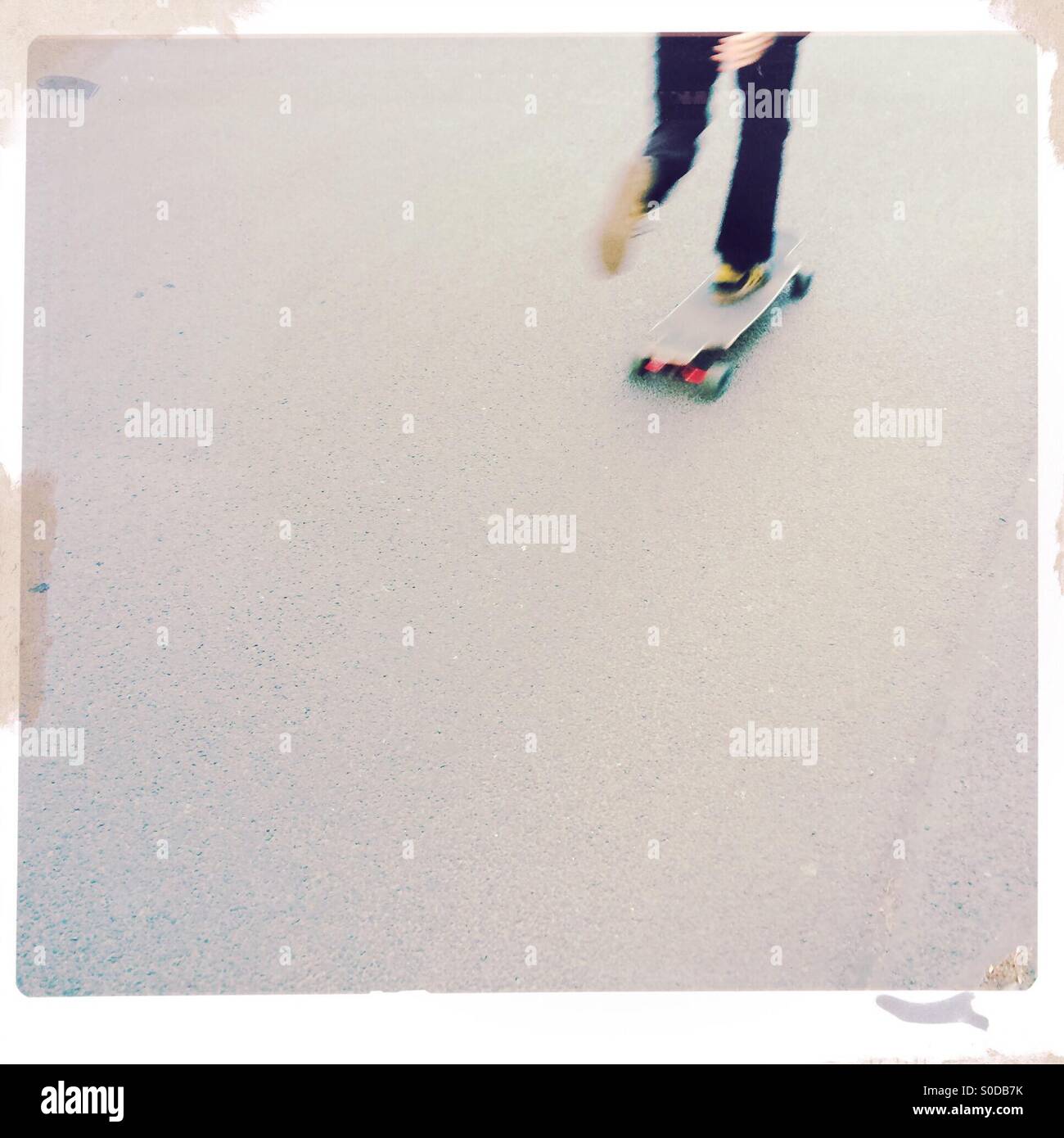 Snapshot of a skater Stock Photo