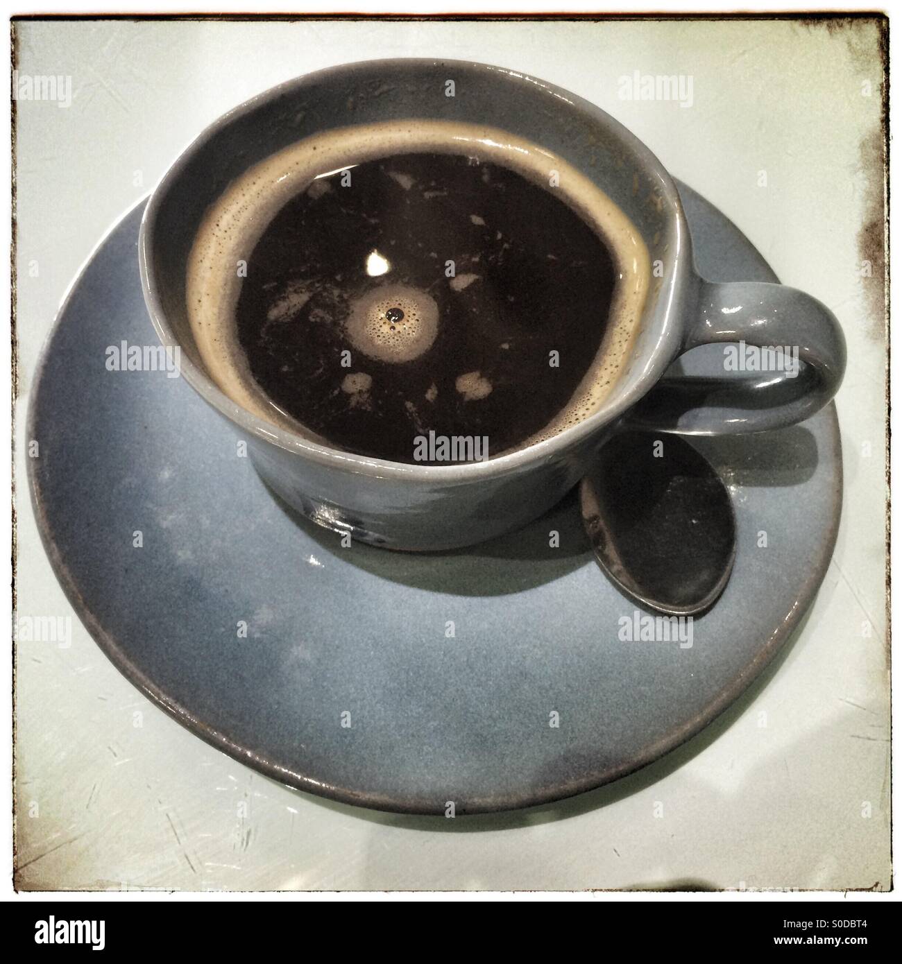 Cup of black coffee. - Smartphone Captured Stock Image