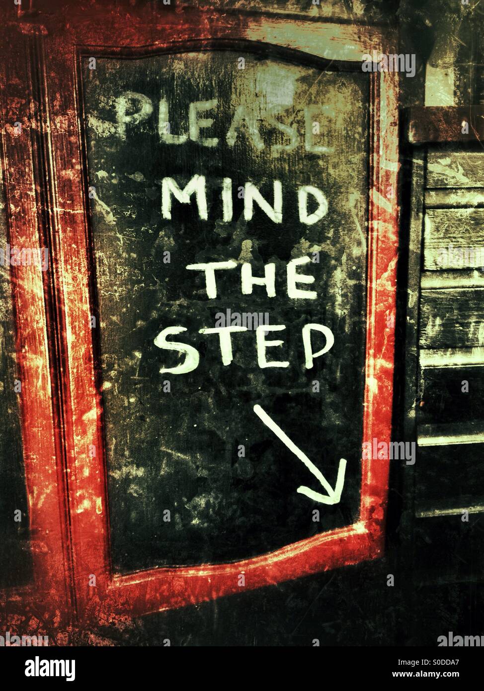 Mind the step - Smartphone Captured Stock Image