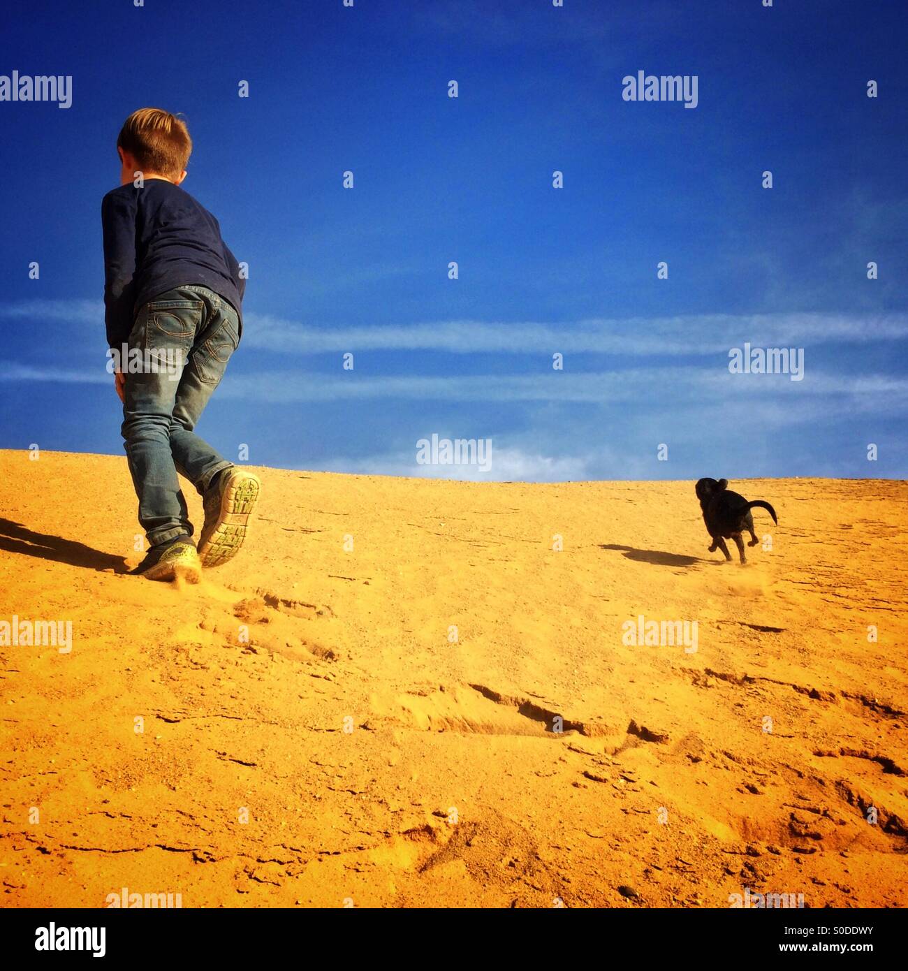 Walk in the sand Stock Photo Alamy