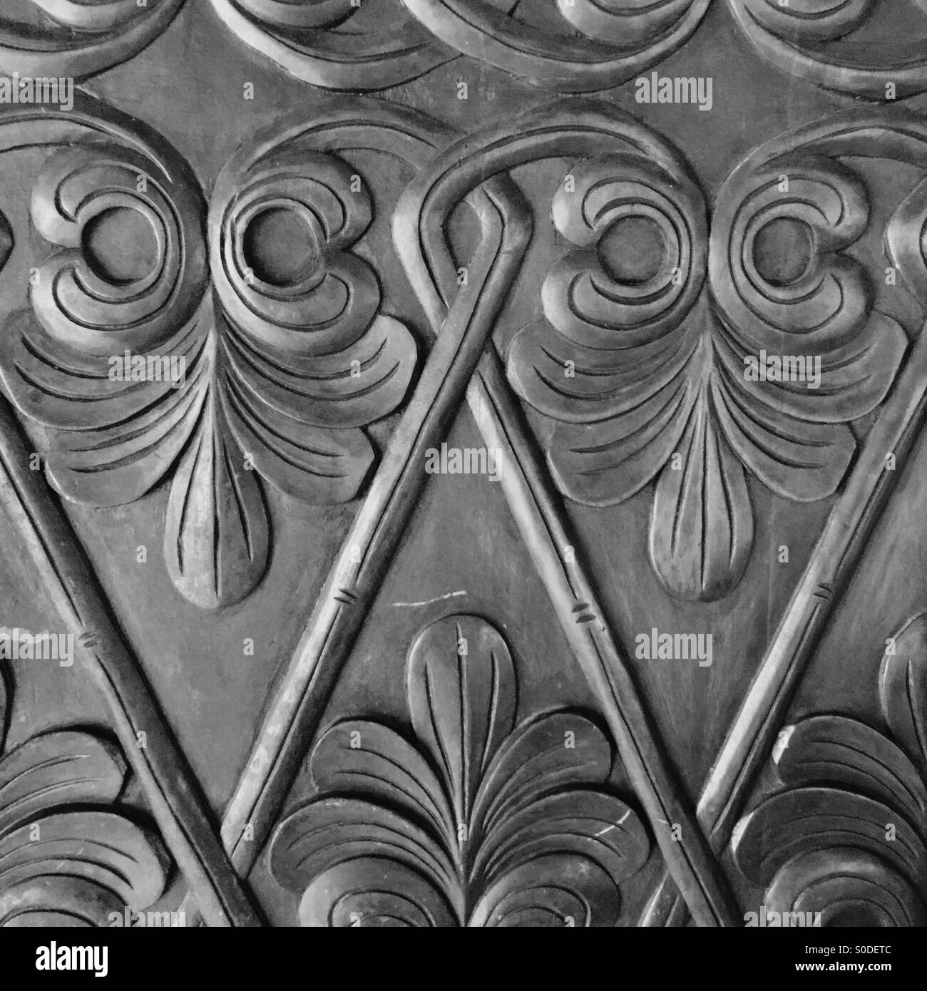 Detail pattern decor on a door. - Smartphone Captured Stock Image