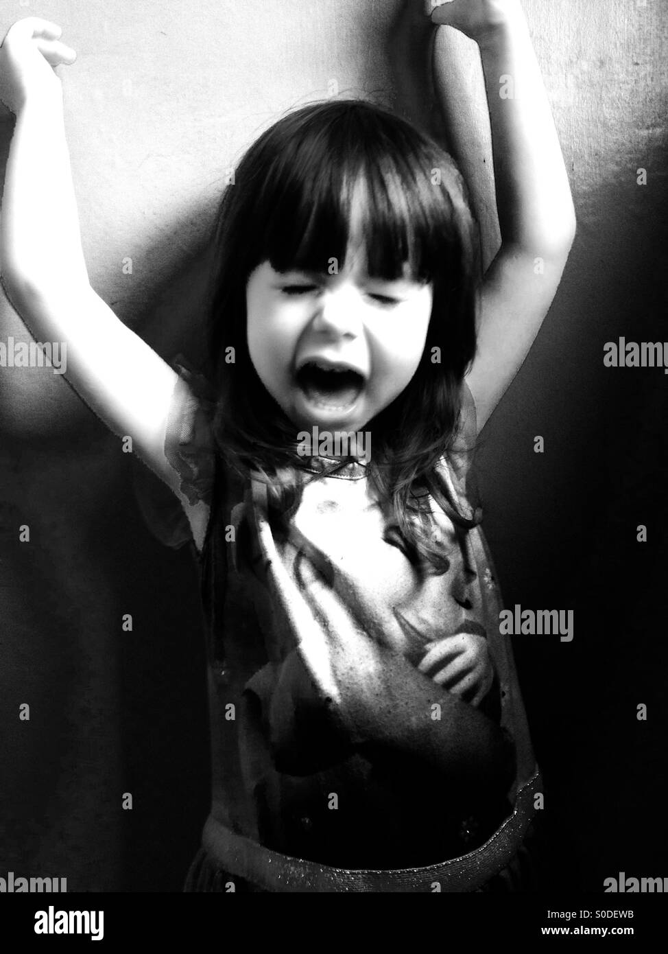 Screaming girl Stock Photo