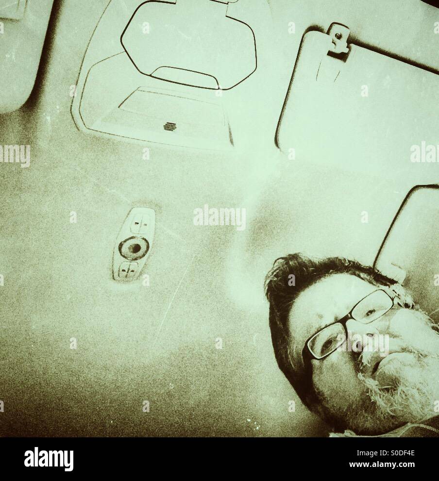 Play me - car inside view - Smartphone Captured Stock Image