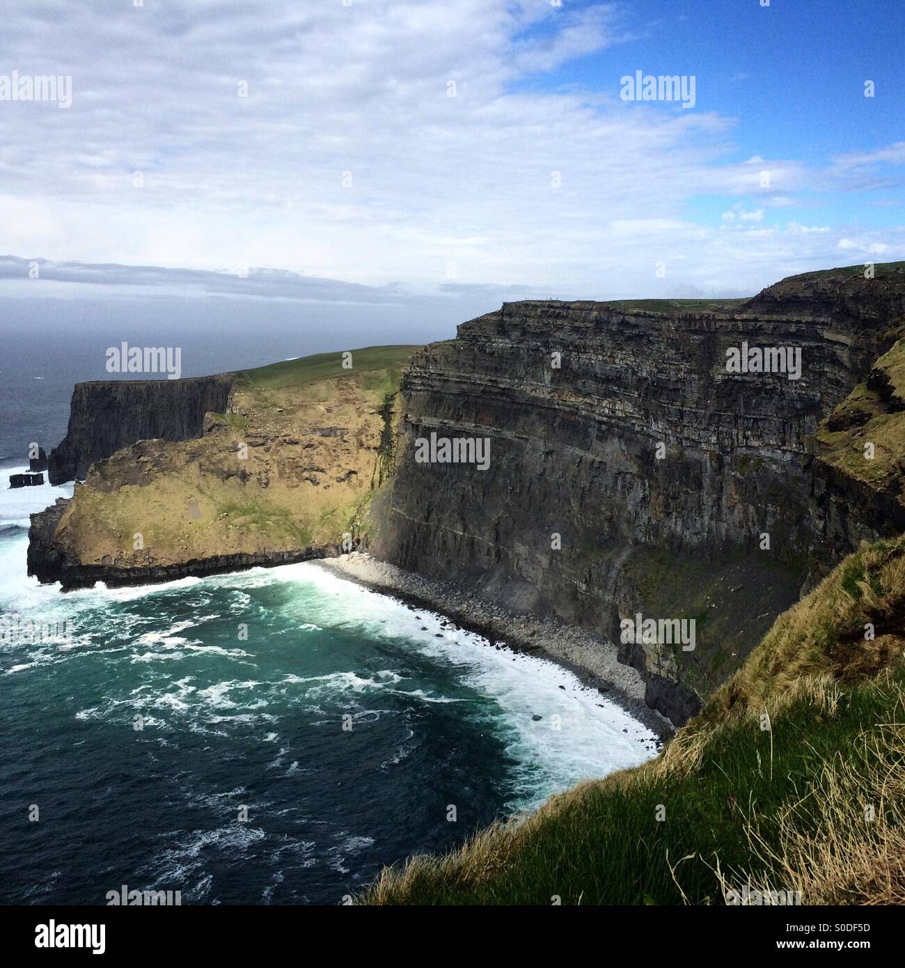 Carrickafrial, Cliffs of Moher, County Clare, Ireland - Smartphone Captured Stock Image