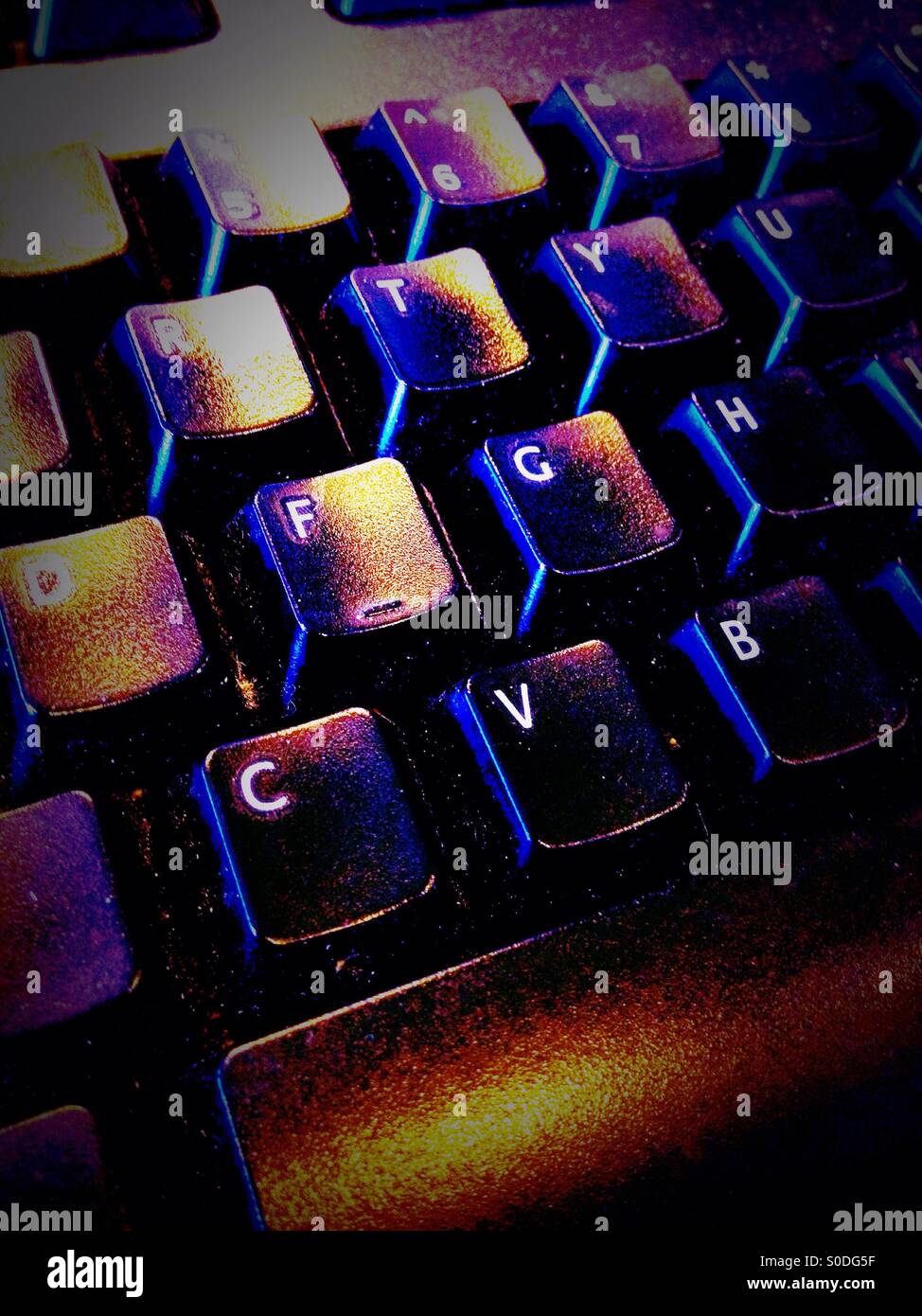 A computer keyboard. - Smartphone Captured Stock Image