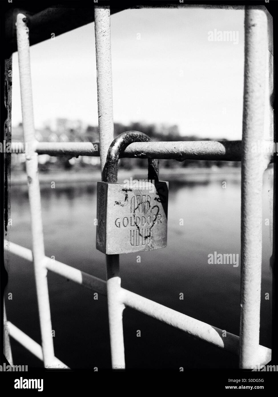 Love lock - Smartphone Captured Stock Image