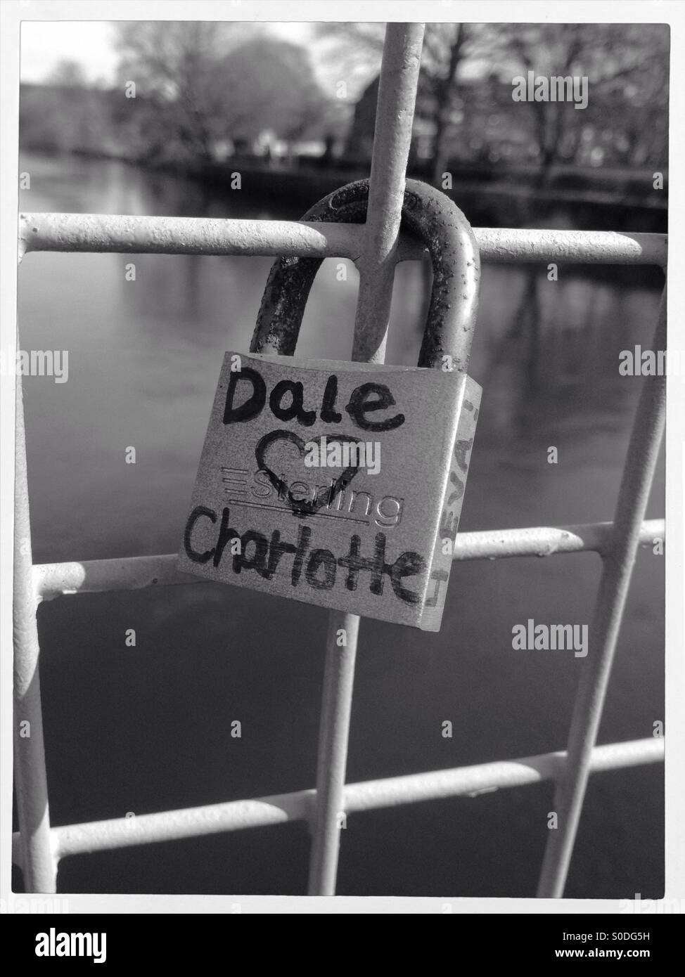 Love lock - Smartphone Captured Stock Image