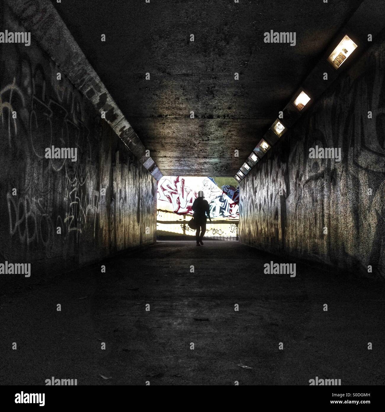 Underpass at Exe bridges, Exeter - Smartphone Captured Stock Image