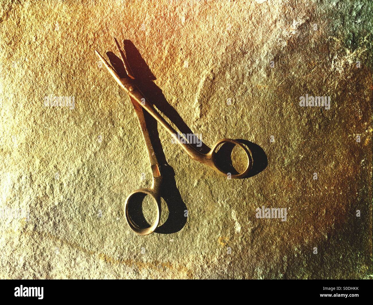 Surgical haemostat instrument - Smartphone Captured Stock Image