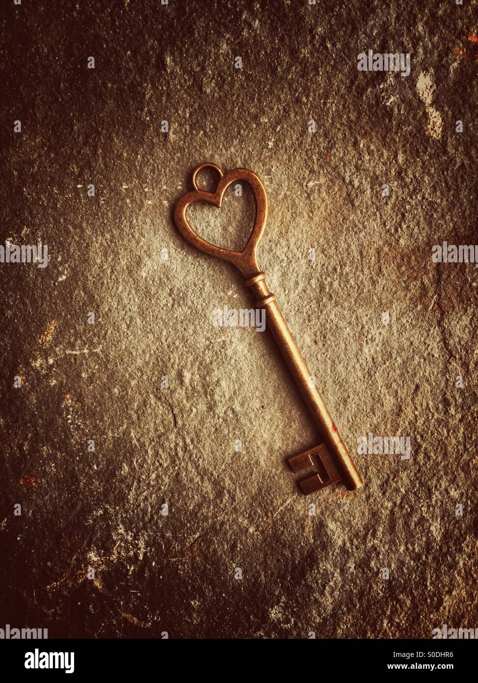 Heart shaped key - Smartphone Captured Stock Image