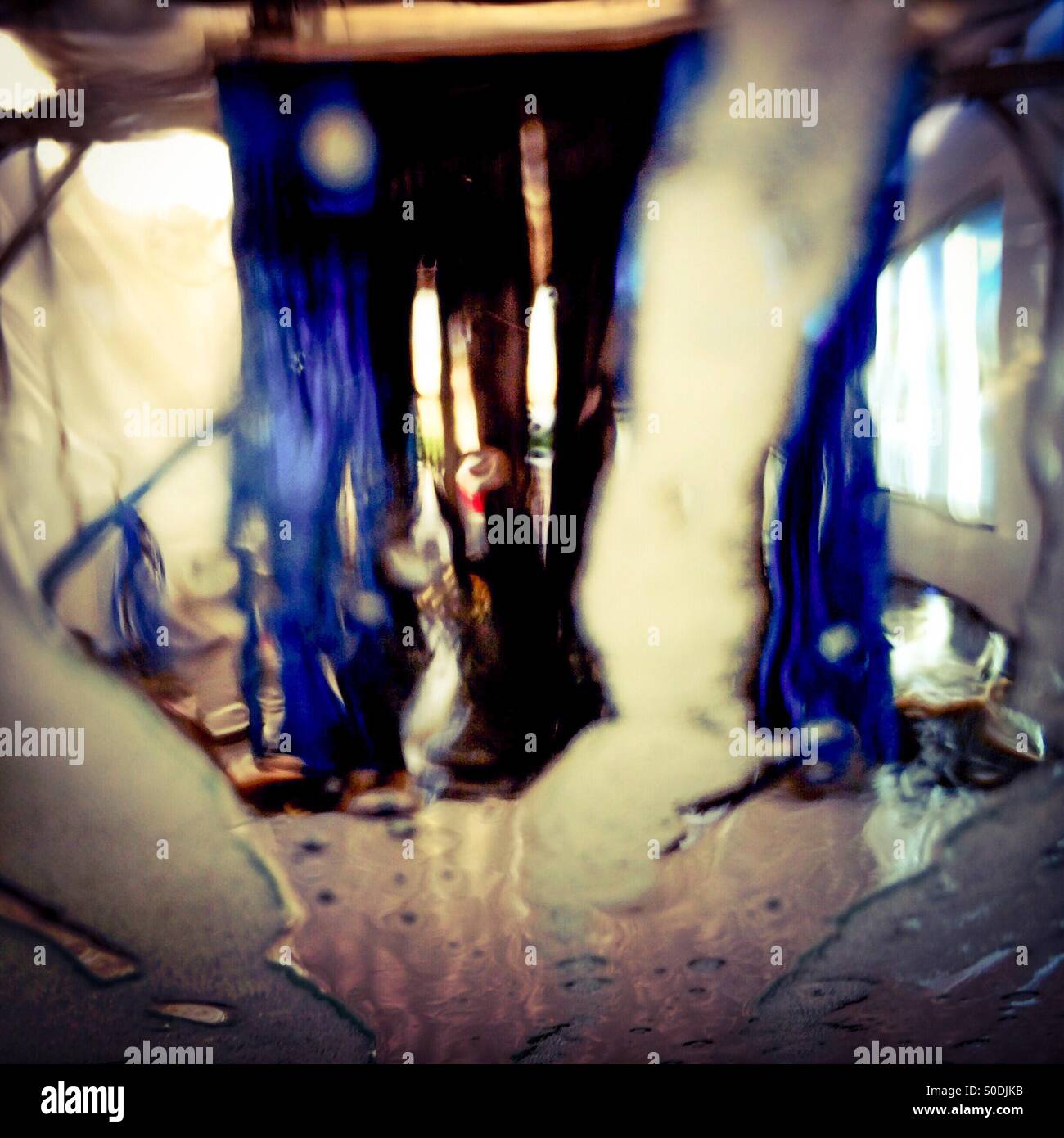 Going through a car wash. - Smartphone Captured Stock Image