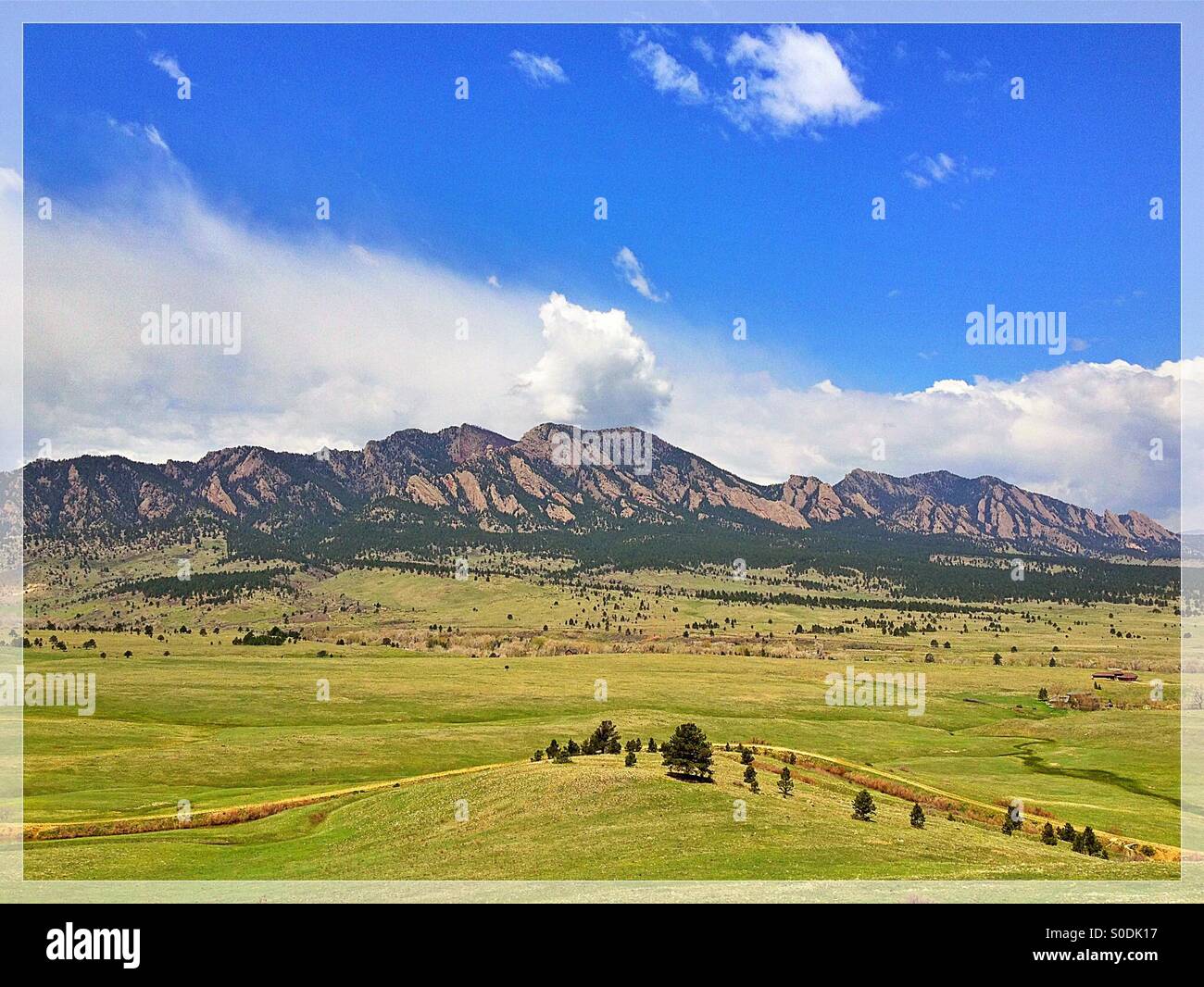 The beautiful mountains between Bolder, CO and Denver. Stock Photo