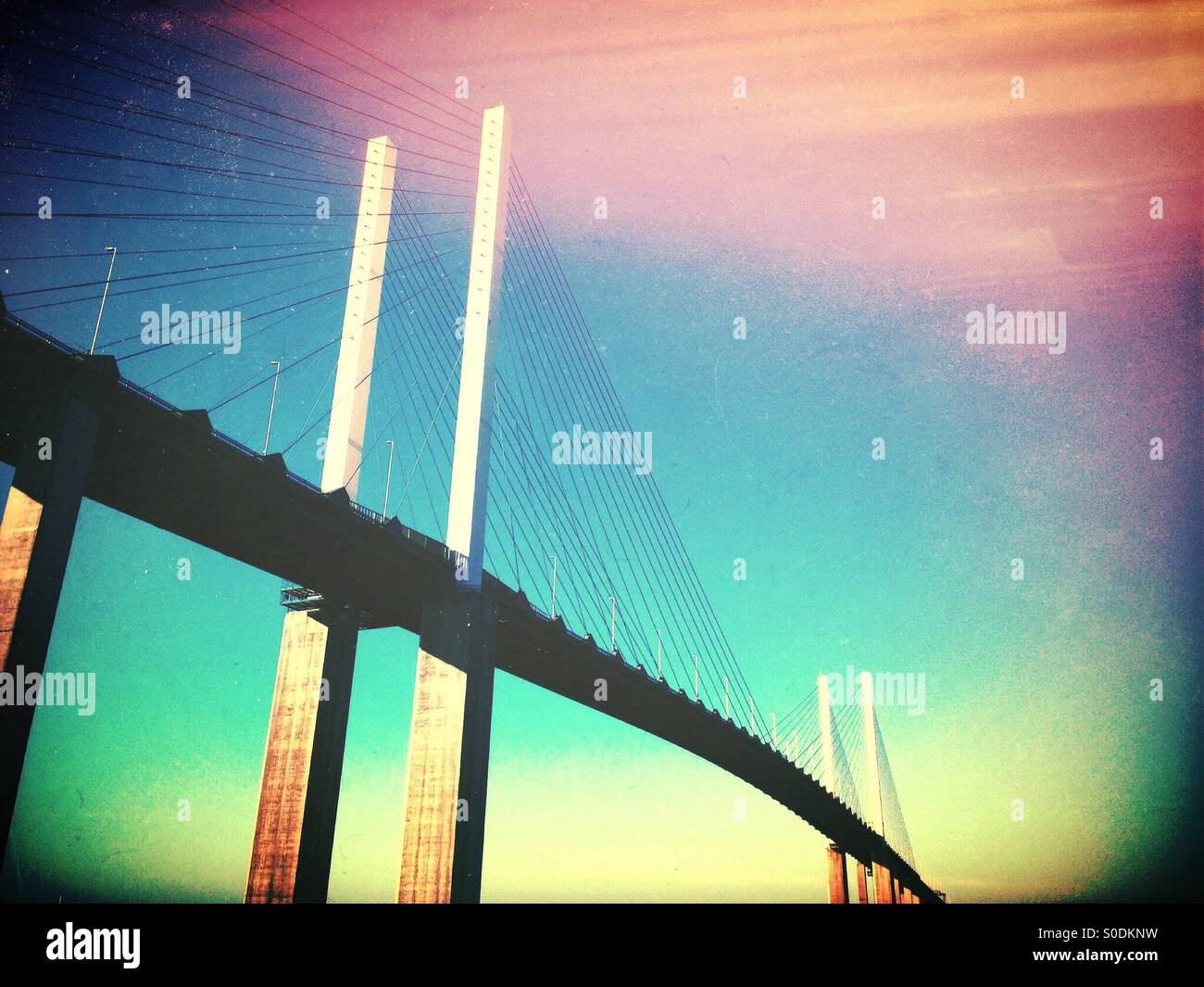 The Queen Elizabeth II (QE2) suspension bridge over the River Thames