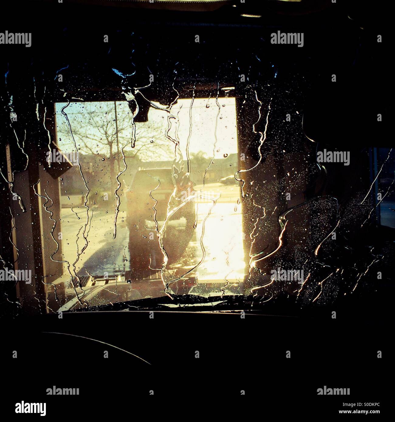 Coming out of a car wash. - Smartphone Captured Stock Image