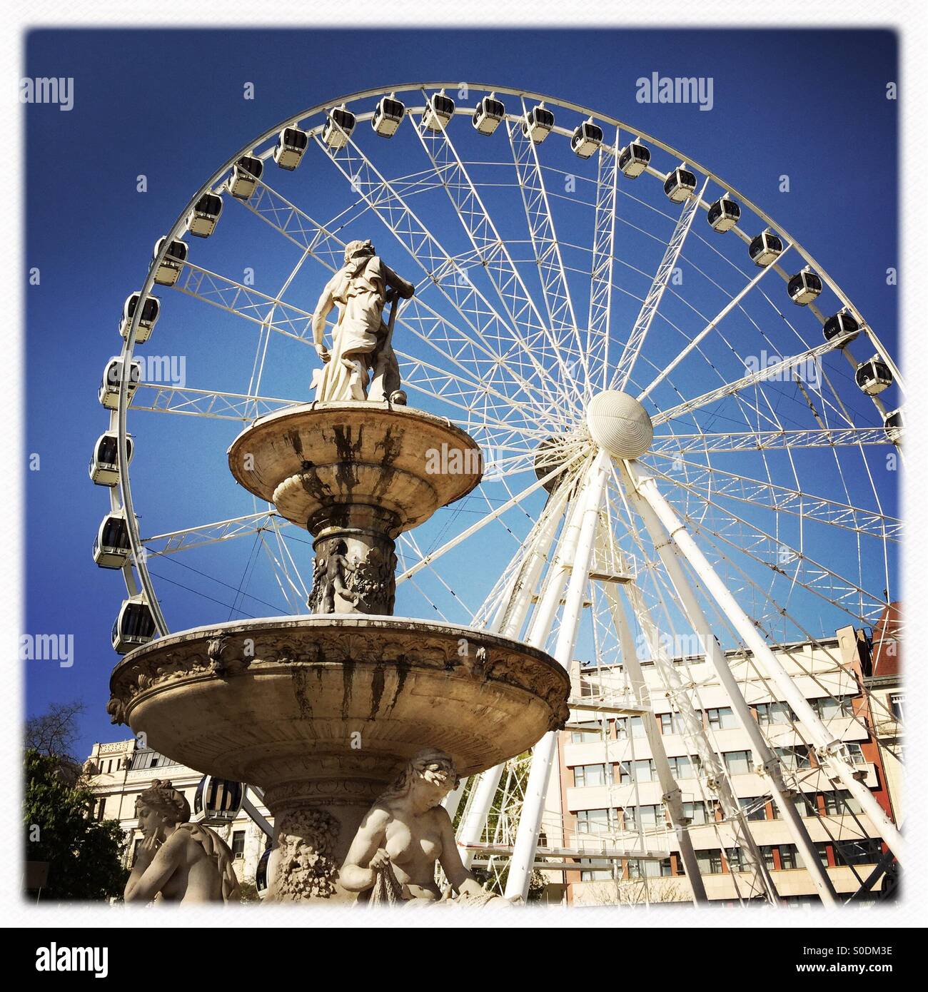 Ferris wheel in Budapest Hungary - Smartphone Captured Stock Image