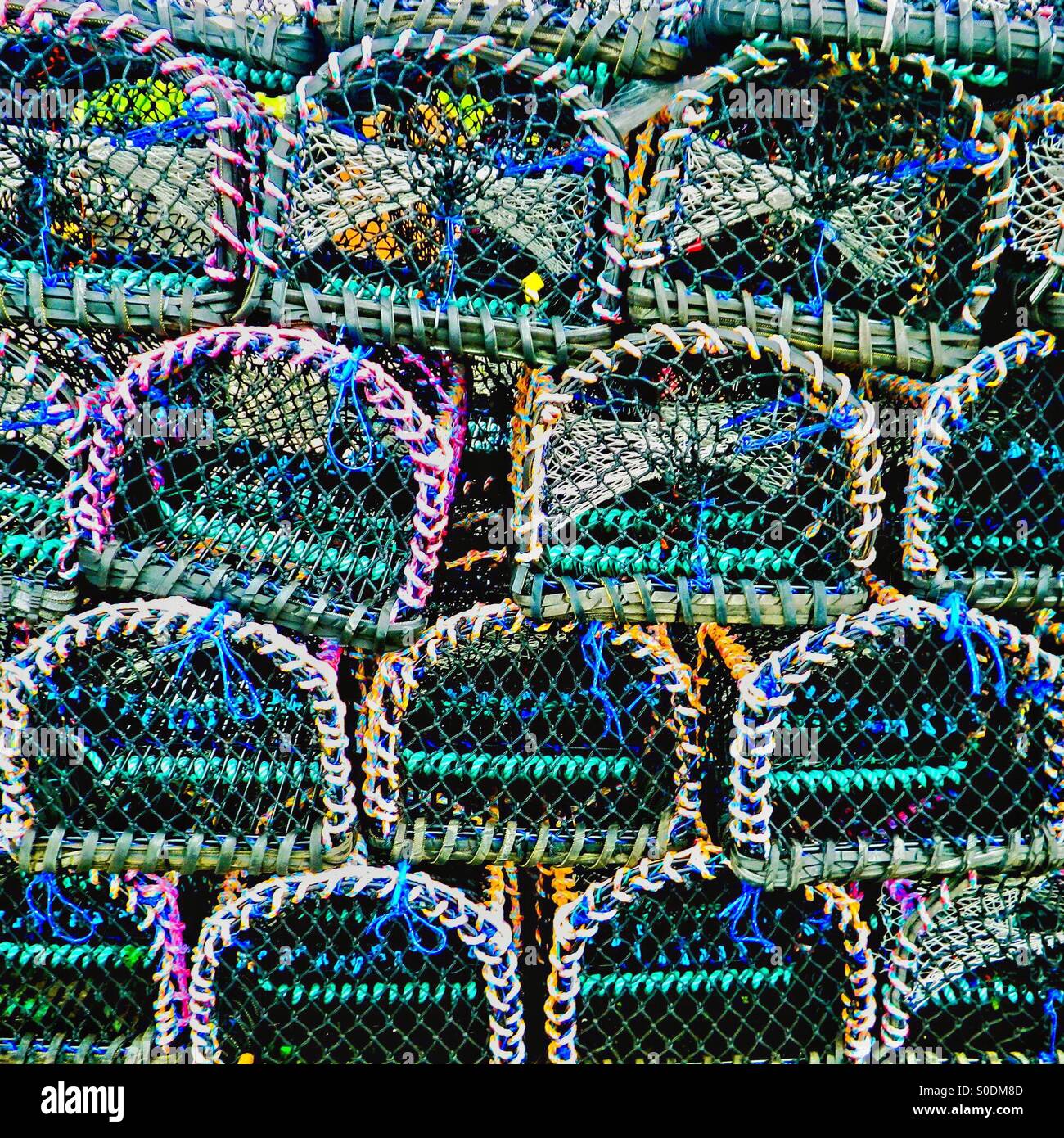 Lobster pots - Smartphone Captured Stock Image