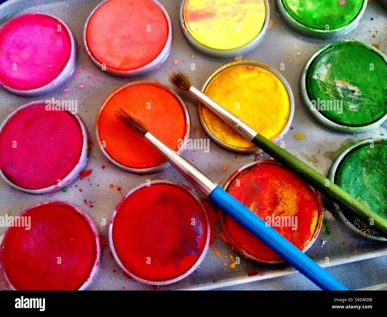 A child's painting set Stock Photo Alamy