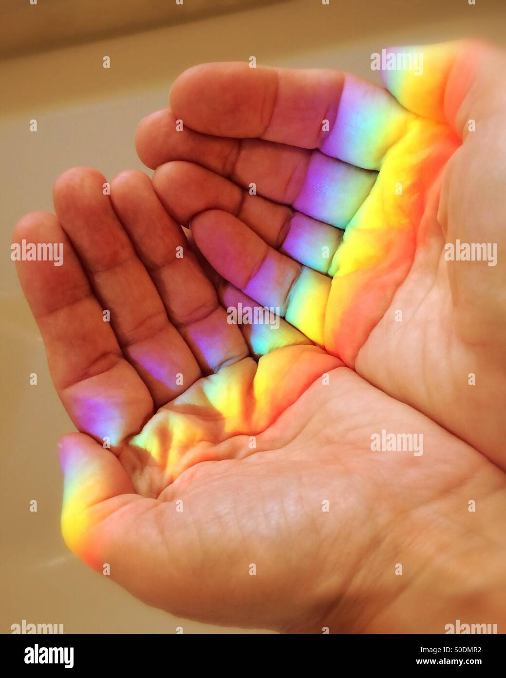 Catch a rainbow Stock Photo